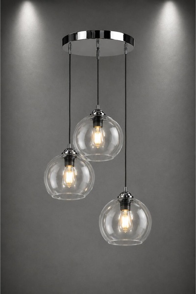 MINIMAL ETICARET VE BILGI TEKNOLOJILERI Synergy Silver Chrome TRİO Plafonyer ...