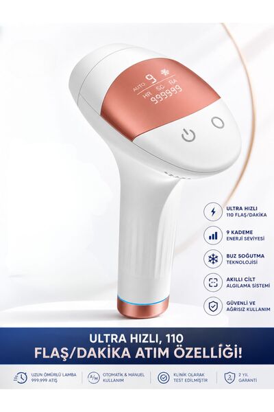 hoppo Xmia Ipl Lazer Epilasyon Cihazı 999.999 Atım 9 Kademe Ultra Güçlü