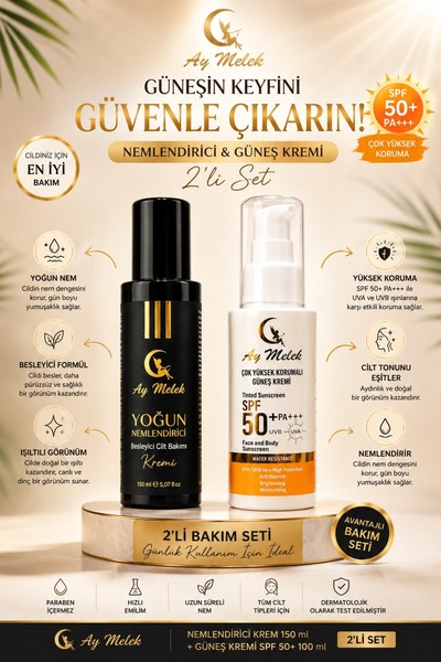 AYMELEK Nemlendirici + Güneş Kremi Yüksek Koruyuculu (150+100 ml) Cilt Bakım ...