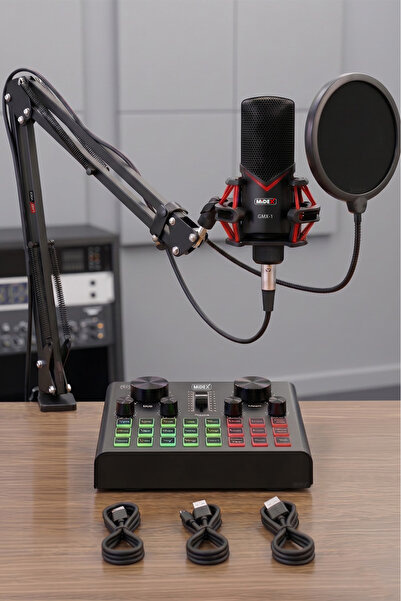Lastvoice Midex Gmx-1rc Set Condenser Mikrofon Ses Kartı Canlı Yayın Paketi (...