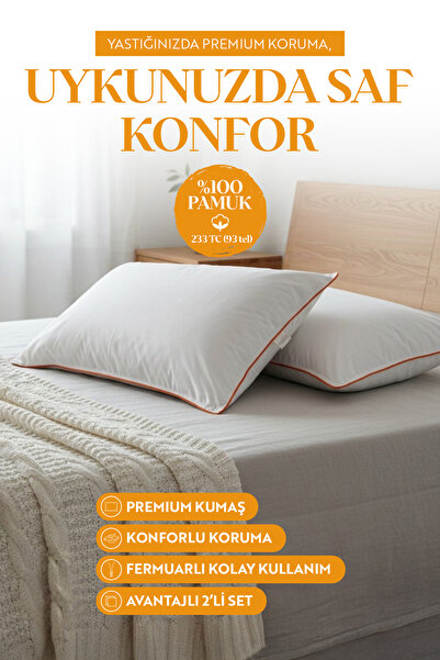 Mions Nefelya Premium No Mite Anti Antialerjik Yastık Koruyucu Alez (2'li) (5...