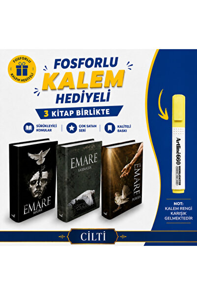İndigo Kitap EMARE 1-2-3 CİLTLİ SET - ASLI ARSLAN -FOSFORLU KALEM HEDİYELİ