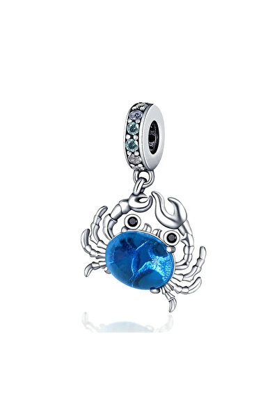 Fubena Mavi Taşlı Yengeç Sallantılı Charm