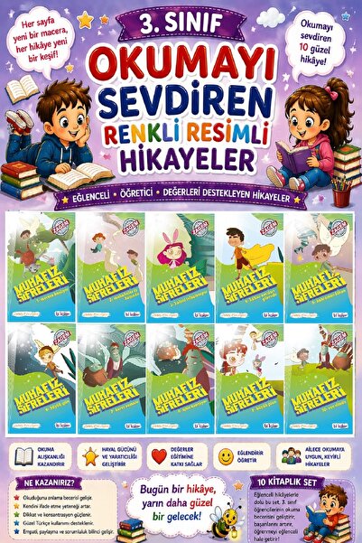 Ata Yayıncılık 3.Sınıf Renkli Eğlenceli Maceralı Okumayı Sevdiren Hikaye Seti 7
