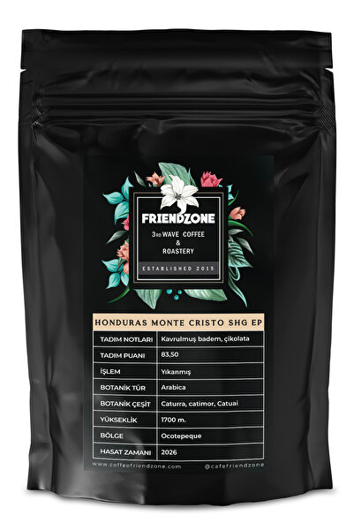Friendzone 3rd Wave Coffee & Roastery Honduras Monte Cristo Shg Ep Yöresel Filtre 250 Gr