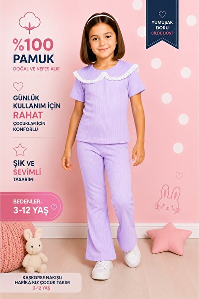 KAMİKAM LOVELY COLLAR LOVELY PRETTY SUMMER GIRL'S SUIT (1-2 SIZES RECOMMENDS ...