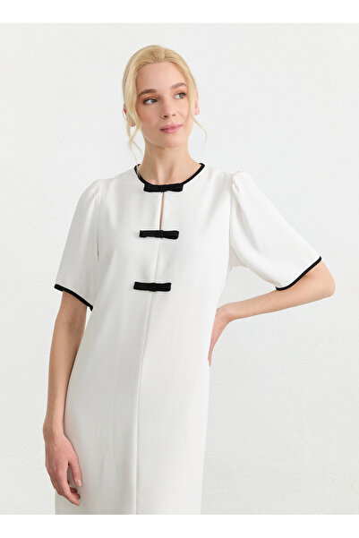 Selen Ekru Kadın Elbise 26YSL7763