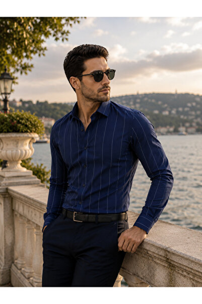 COLVIS MAN Cămașă pentru bărbați, slim fit, din Lycra, fără buzunare, cu mode...