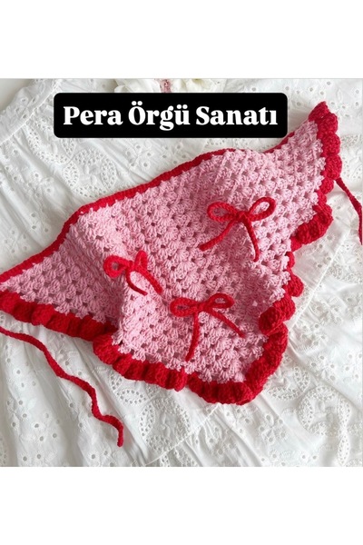 PERA ÖRGÜ SANATI باندانا بتصميم محبوك يدويًا