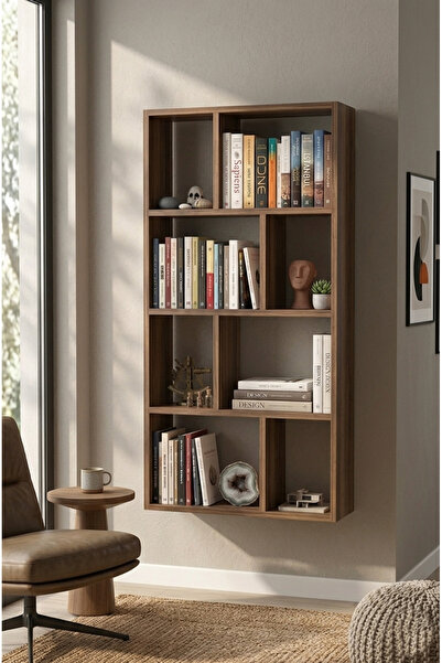 byzellahome MDF Modern Çok Bölmeli Kitaplık – Dekoratif Raflı Organizer Dolap...