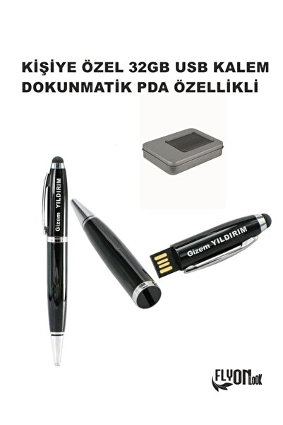 FLYONLOOK İsme Özel Hediyelik 32gb  Usb Flaş Kalem Bellek Dokunmatik Telefonl...