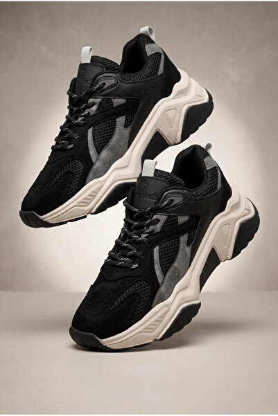 Tonny Black Kadın Siyah Rahat Kalıp Poli Taban Bağcıklı Sneaker
