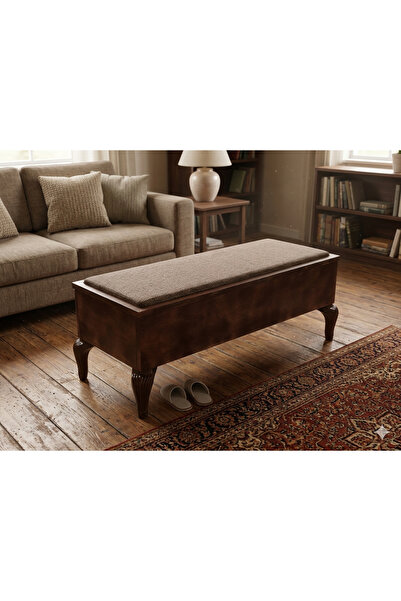 Lunova Home Kapaklı Sandık Ayaklı Sandık Bench Saklama Alanlı Sandık Ağaç Sandık