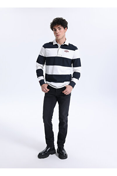 WRANGLER Siyah Erkek Slim Fit Denim Pantolon MW12S04958 Taş Denim Pantolon