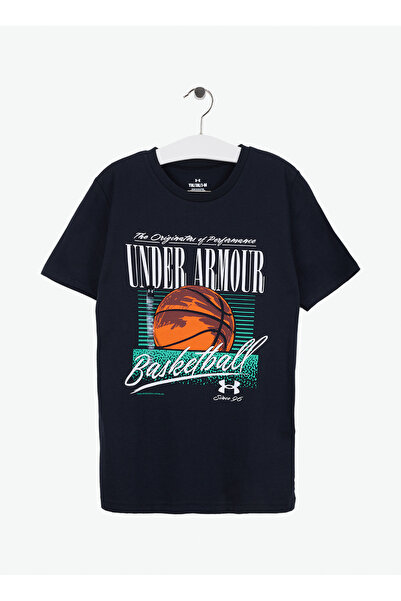 Under Armour Siyah Erkek Çocuk Baskılı T-Shirt 6009319-0010UA B Basketball SS
