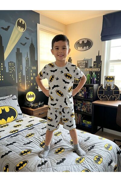 Fil Kids Σετ καλοκαιρινές πιτζάμες για αγόρια από βαμβακερό λεπτό ύφασμα με γ...