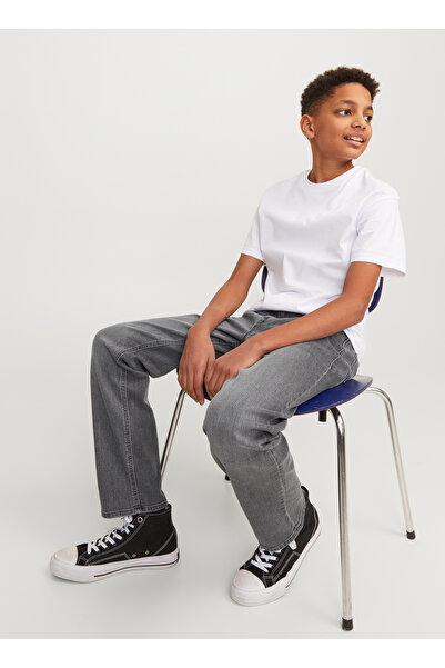 Jack & Jones Orta Bel Gri Erkek Çocuk Denim Pantolon 12249093