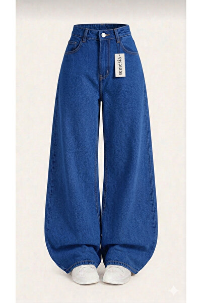 Semesia Salaş Cepli Bol Kesim Baggy Retro Jeans