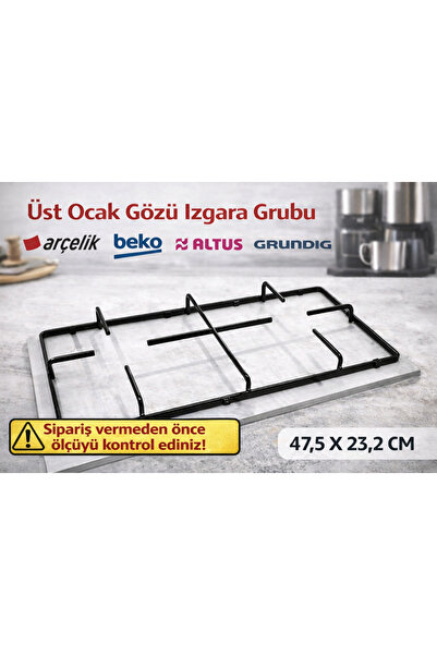 Universal 1 ad Bir Çok Markayla Uyumlu Ocak Izgara Teli Ürün Ölçüsü 47,5 cm x 23 cm