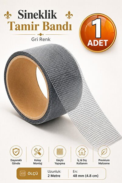 NZB Yapışkanlı Sineklik Tülü Tamir Bandı Yırtık Kopmuş Delik Fiber Tül Yapışt...