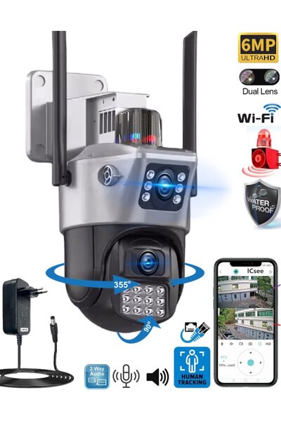 Ventus ICSee 223 6MP Dual Lens 355° Görüş Hareketli   Gece Görüş Sesli Görüşm...