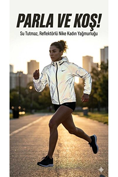 Nike Run Division Therma-Fit Reflective Running Full-Zip Hoodie Gri Kadın Ceket