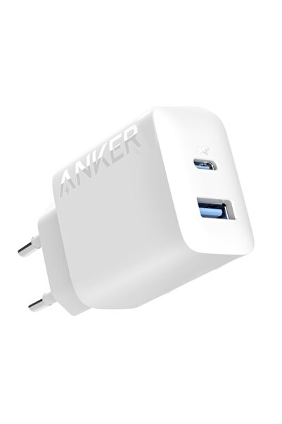 Anker 312 20W Power Adapter, USB-C, USB-A, Power Delivery, PowerIQ, White