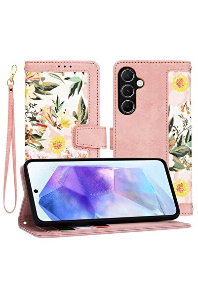 Techsuit Husă pentru Samsung Galaxy A55 5G - FlipCraft - Roz Inspirat
