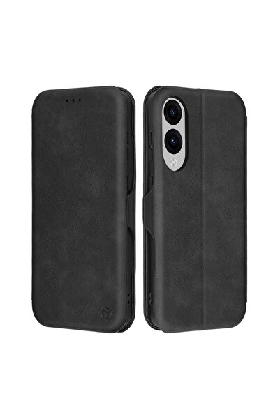 Techsuit Husă pentru Samsung Galaxy S25 Edge - Safe Wallet Plus - Neagră