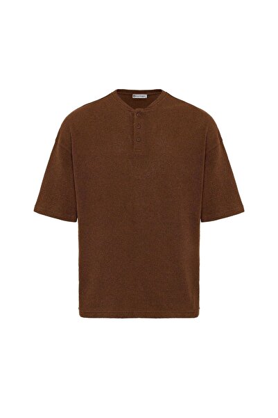 S13 Store Basic Oversize Button Collar T-Shirt
