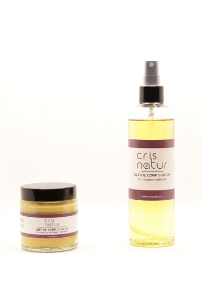 Cris Natur Set unt de corp și ulei 100% SUBLIM cu ghee și tuberoză Yassmin 120ml