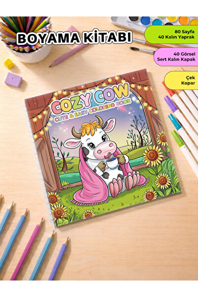 metafortoys Cozy Cow Coloring Book Cozy Book – 21X20 cm I 40 Visuals I for Ch...