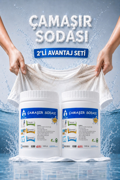BADEX ORGANİK LUCİDA CLEAN ÇAMAŞIR SODASI 2 Lİ PAKET Doğal Temizlik, Leke Sök...