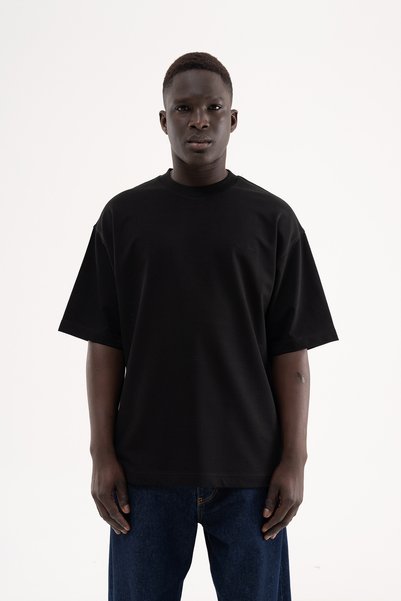 Machinist Men's Basic Cotton Oversized T-Shirt Black
