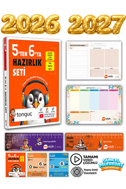 Tonguç Yayınları 6. Sınıf 5 Ten 6 Ya Hazırlık Tekrar Seti - 3 Kitap