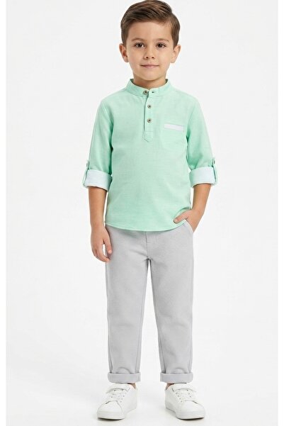 Minitrio 2-Piece Patterned Shirt and Pants Set for Baby Boys & Children