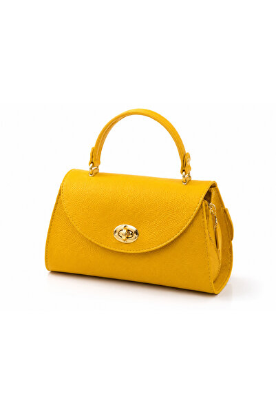VELORA Milano – Mustard Yellow Genuine Leather Women's Bag , Elegant, Premium...