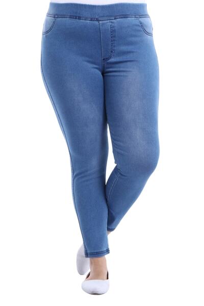 AZEM Women's Jeans Gathering Full Lycra Elastic Waist High Waist Large / Smal...