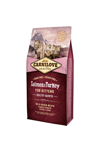 Carnilove طعام القطط الصغيرة بالسلمون والديك الرومي، 2 كجم