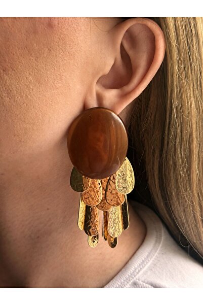 Charmist Acrylic Tassel Oval Earrings