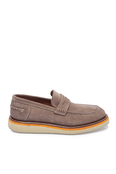 Tergan Vizon Hakiki Süet Deri Erkek Loafer - E25I1AY57192-T86