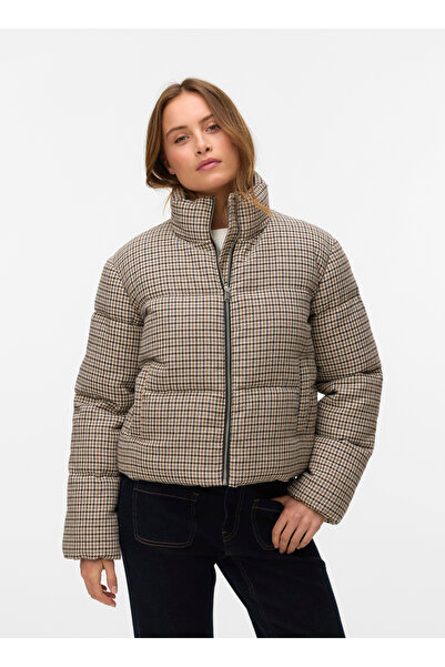 Vero Moda Kahverengi Kadın Kaz Ayağı Ceket VMLYON SHORT JACKET GA