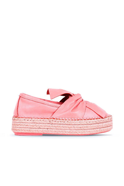 Bueno Shoes Espadrile de damă din piele coralie 01wq3502
