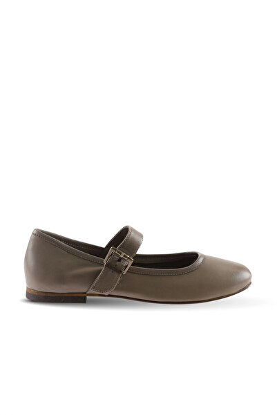 Bueno Shoes Balerini plati de damă din piele gri 01ws4409