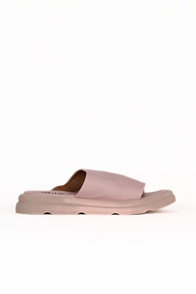 Bueno Shoes شبشب مسطح للنساء من الجلد الوردي المغبر 01wy9400