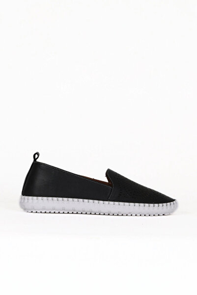 Bueno Shoes Balerini plati de damă din piele neagră 01we1801