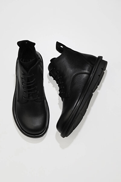 Bueno Shoes حذاء نسائي مسطح من الجلد الأسود 01wv7504