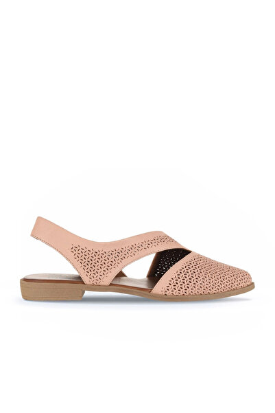 Bueno Shoes صندل نسائي مسطح من الجلد البودرة 01wa9202