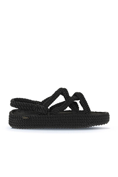 Nomadic Republic Black Rope Bodrum Rubber Thick Soled Women's Rope 24Bodrumpl...
