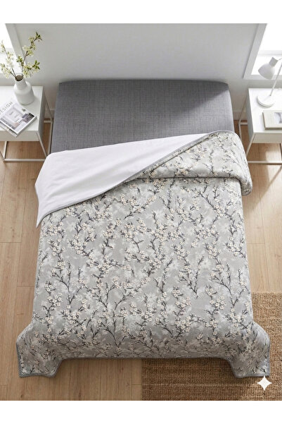 ŞENER HOME Flower Branch Pattern Printed 150X240 Cm. Single Person Single Pike